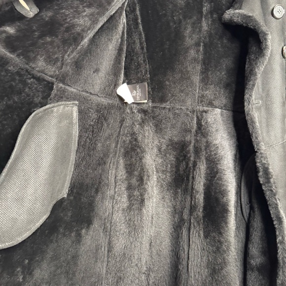 Denimaxx Couture Black Lambskin Jacket Long Coat Women’s Small - Picture 12 of 15
